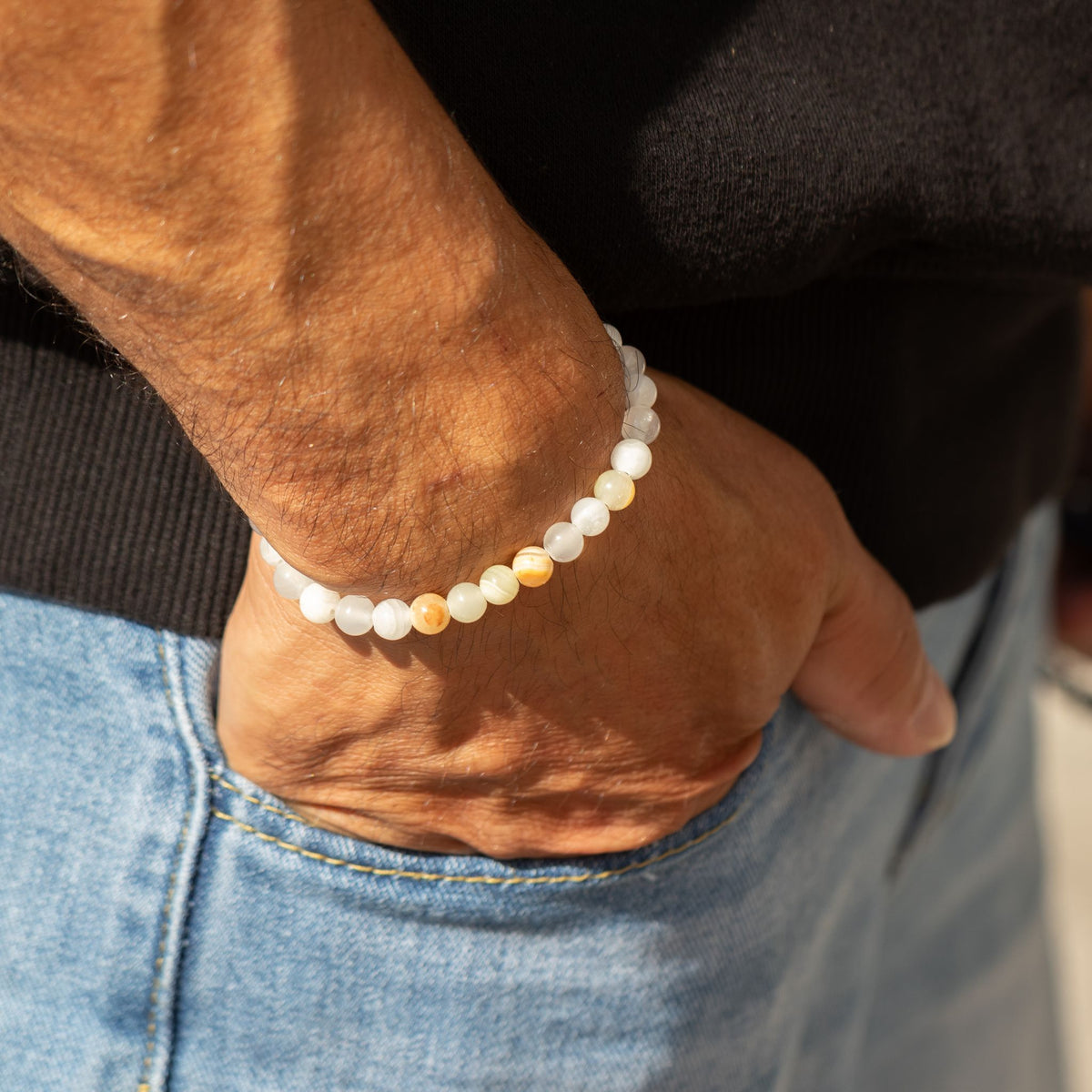 Zartes Mineralarmband Petite – Mondjade