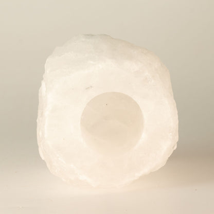 Weißer Salzkerzenhalter, 600–800 g.