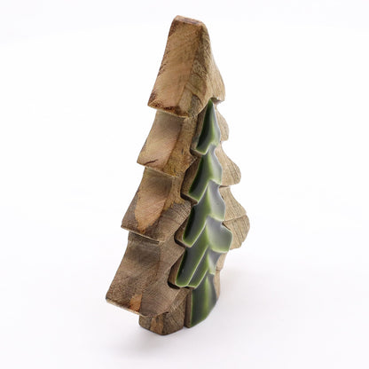 Kleiner Baum im Baum – Holzdekoration 15 x 10 cm